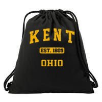 Kent Ohio OH Vintage State Athletic Style Drawstring Bag