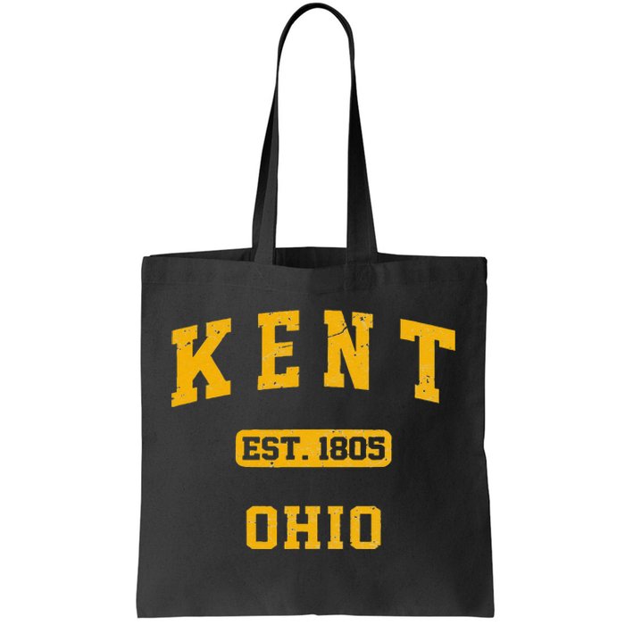 Kent Ohio OH Vintage State Athletic Style Tote Bag