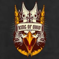 King Of Ohio Ironic Meme Brainrot Trendy Rizz Quote 7 Panel Mesh Trucker Snapback Hat