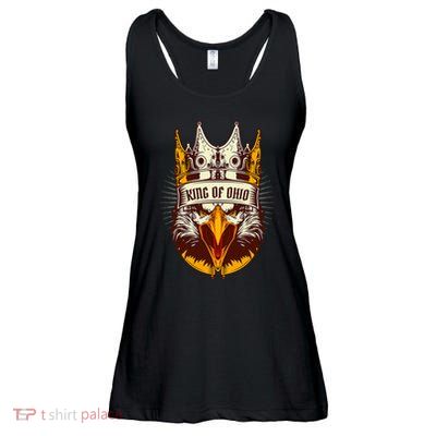 King Of Ohio Ironic Meme Brainrot Trendy Rizz Quote Ladies Essential Flowy Tank