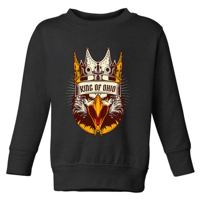 King Of Ohio Ironic Meme Brainrot Trendy Rizz Quote Toddler Sweatshirt