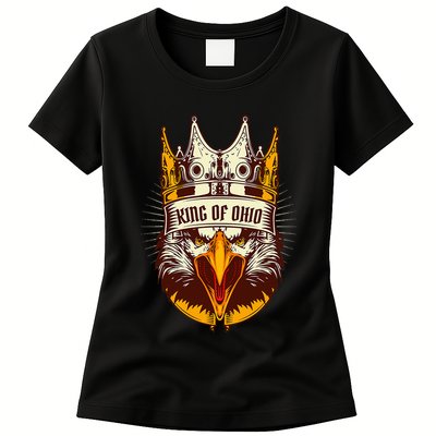 King Of Ohio Ironic Meme Brainrot Trendy Rizz Quote Womens T-Shirt