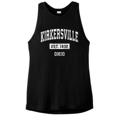 Kirkersville Ohio Oh Vintage Sports Established Design Ladies PosiCharge Tri-Blend Wicking Tank