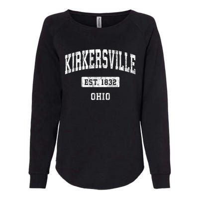 Kirkersville Ohio Oh Vintage Sports Established Design Womens California Wash Sweatshirt