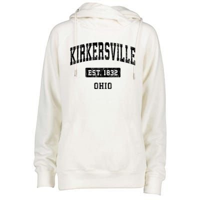 Kirkersville Ohio Oh Vintage Sports Established Design Womens Funnel Neck Pullover Hood