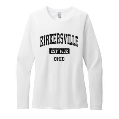 Kirkersville Ohio Oh Vintage Sports Established Design Womens CVC Long Sleeve Shirt