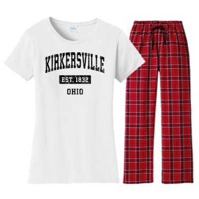 Kirkersville Ohio Oh Vintage Sports Established Design Women's Flannel Pajama Set