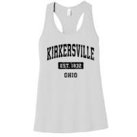 Kirkersville Ohio Oh Vintage Sports Established Design Women's Racerback Tank