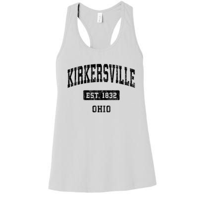 Kirkersville Ohio Oh Vintage Sports Established Design Women's Racerback Tank