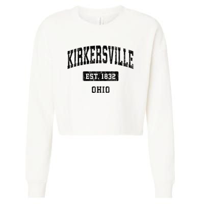 Kirkersville Ohio Oh Vintage Sports Established Design Cropped Pullover Crew