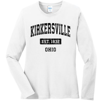 Kirkersville Ohio Oh Vintage Sports Established Design Ladies Long Sleeve Shirt