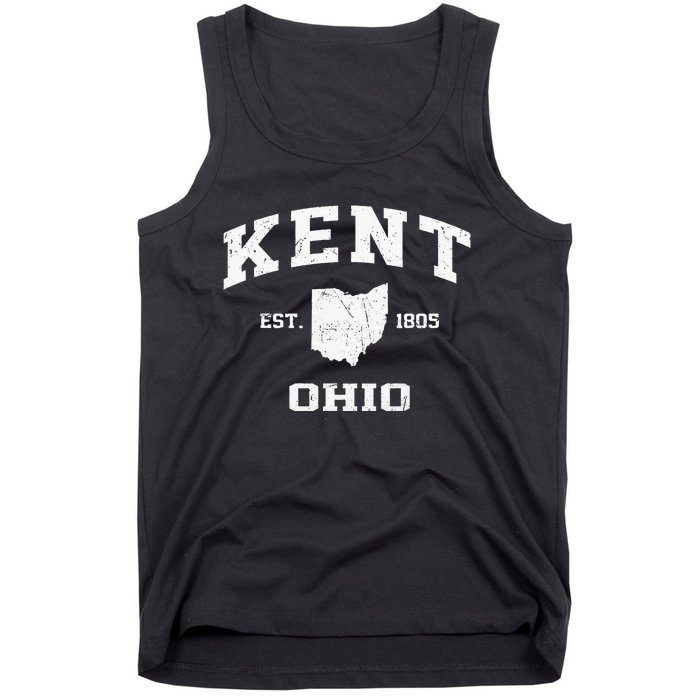 Kent Ohio OH Vintage State Athletic Style Tank Top