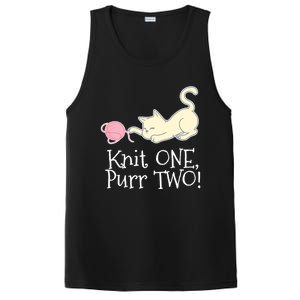 Knit One Purr Two Cat Lover Yarn Crocheting Gift PosiCharge Competitor Tank