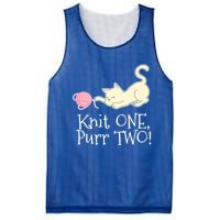 Knit One Purr Two Cat Lover Yarn Crocheting Gift Mesh Reversible Basketball Jersey Tank