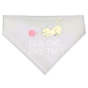 Knit One Purr Two Cat Lover Yarn Crocheting Gift USA-Made Doggie Bandana