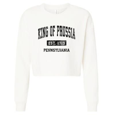 King Of Prussia Pennsylvania Pa Vintage Established Athletic Sports Cropped Pullover Crew