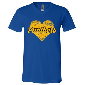 Klein Oak Panther Over Heart V-Neck T-Shirt