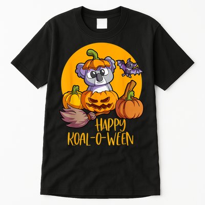 Koala On Pumpkin Witch Hat Pumpkin Face Halloween Koala Tall T-Shirt