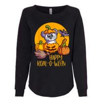 Koala On Pumpkin Witch Hat Pumpkin Face Halloween Koala Womens California Wash Sweatshirt