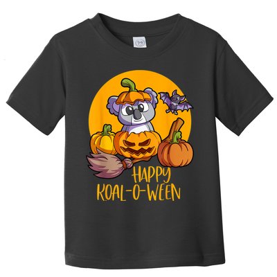 Koala On Pumpkin Witch Hat Pumpkin Face Halloween Koala Toddler T-Shirt