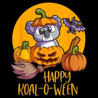 Koala On Pumpkin Witch Hat Pumpkin Face Halloween Koala Zip Tote Bag