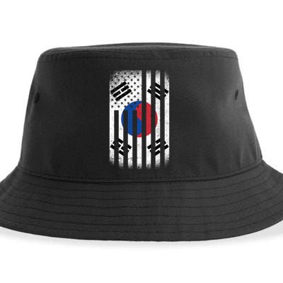 Vintage Korean Flag Sustainable Bucket Hat