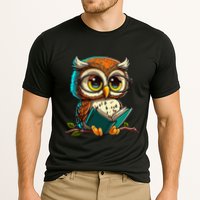 Kawaii Owl Reads Book Reading Bookworm Library Book Performance Shirt