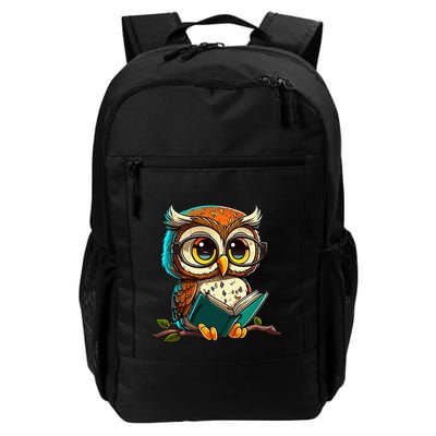 Kawaii Owl Reads Book Reading Bookworm Library Book Backpack