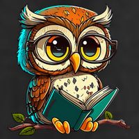 Kawaii Owl Reads Book Reading Bookworm Library Book Golf Towel