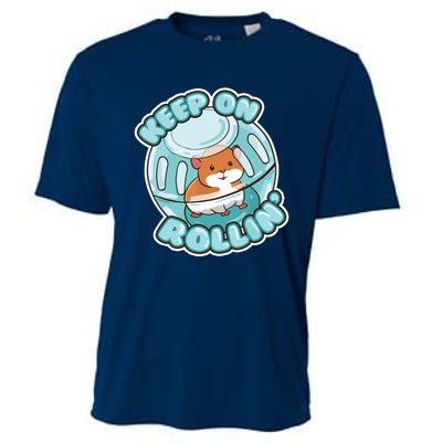 Keep On Rolling Cute Hamster Hammy Owner Pet Lover Gift Cooling Performance Crew T-Shirt