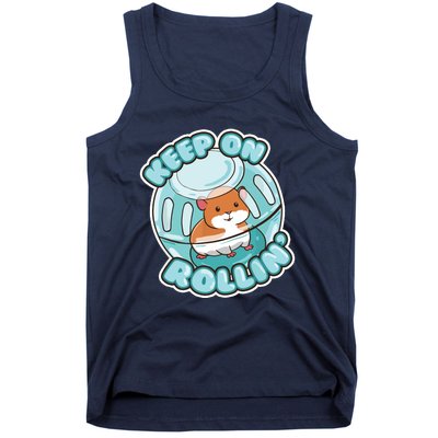 Keep On Rolling Cute Hamster Hammy Owner Pet Lover Gift Tank Top