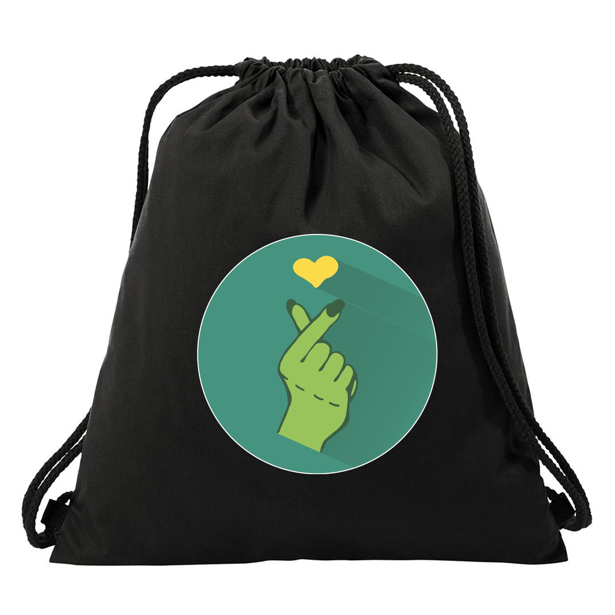 Korean Heart Zombie Drawstring Bag