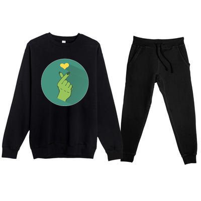 Korean Heart Zombie Premium Crewneck Sweatsuit Set