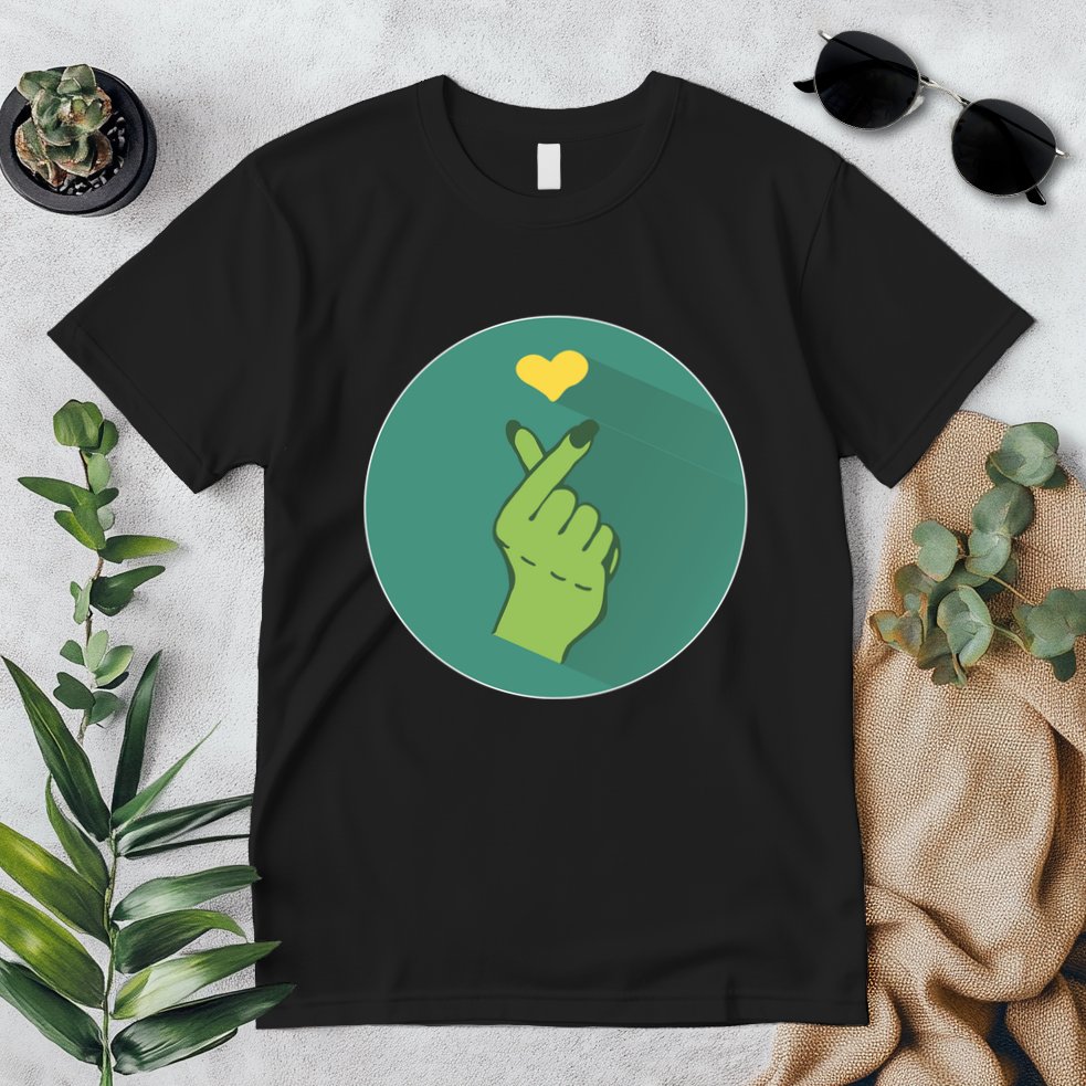 Korean Heart Zombie Premium T-Shirt