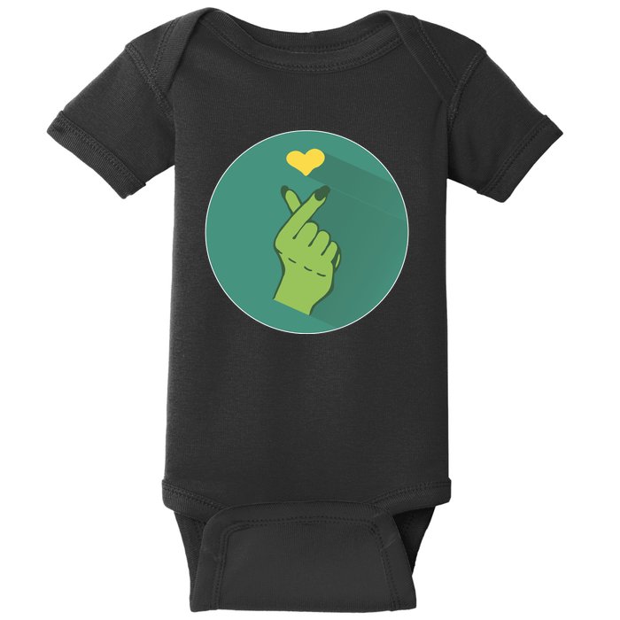 Korean Heart Zombie Baby Bodysuit