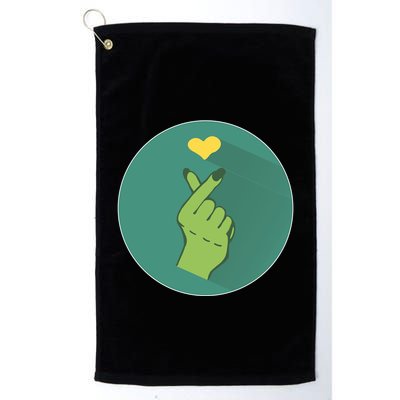Korean Heart Zombie Golf Towel