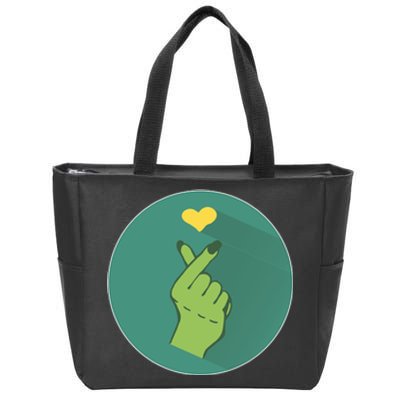 Korean Heart Zombie Zip Tote Bag