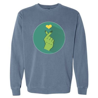 Korean Heart Zombie Garment-Dyed Sweatshirt