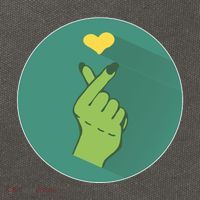 Korean Heart Zombie Cotton Canvas Backpack