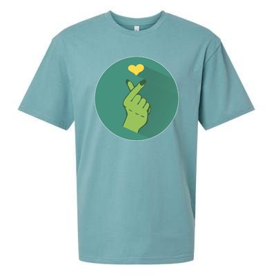 Korean Heart Zombie Sueded Cloud Jersey T-Shirt