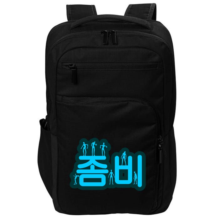 Korean Script Zombies Impact Tech Backpack