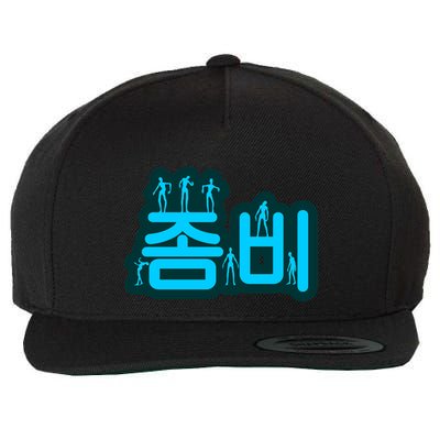 Korean Script Zombies Wool Snapback Cap