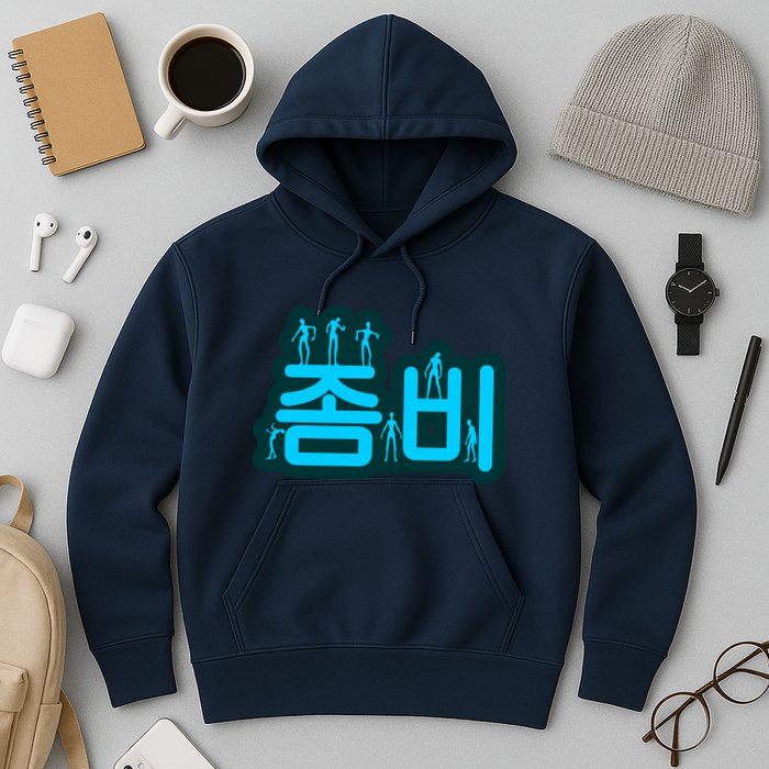 Korean Script Zombies Hoodie