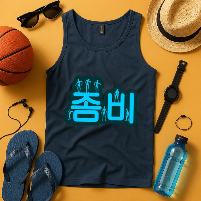 Korean Script Zombies Tank Top