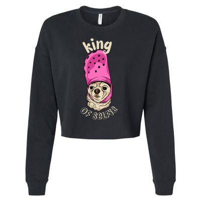 King Of Selfie Cropped Pullover Crew