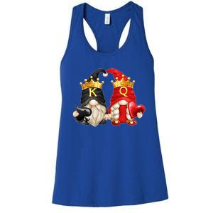 King Of Spades And Queen Of Hearts Valentines Day Gnomes Meaningful Gift Women's Racerback Tank