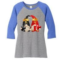 King Of Spades And Queen Of Hearts Valentines Day Gnomes Meaningful Gift Women's Tri-Blend 3/4-Sleeve Raglan Shirt