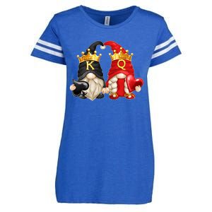 King Of Spades And Queen Of Hearts Valentines Day Gnomes Meaningful Gift Enza Ladies Jersey Football T-Shirt