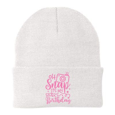 Kids Oh Snaps Its My Sisters Birthday Cute Birthday Sister Baby Knit Cap Winter Beanie