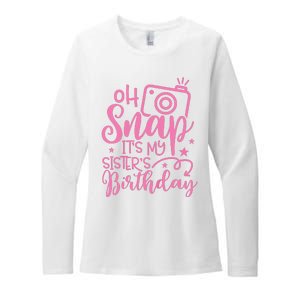 Kids Oh Snaps Its My Sisters Birthday Cute Birthday Sister Baby Womens CVC Long Sleeve Shirt